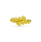 Silver Heart Motif Gold Finish Band Ring