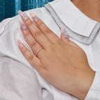 Classic White Stone Silver Ring
