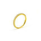 Classic White Stone Silver Ring