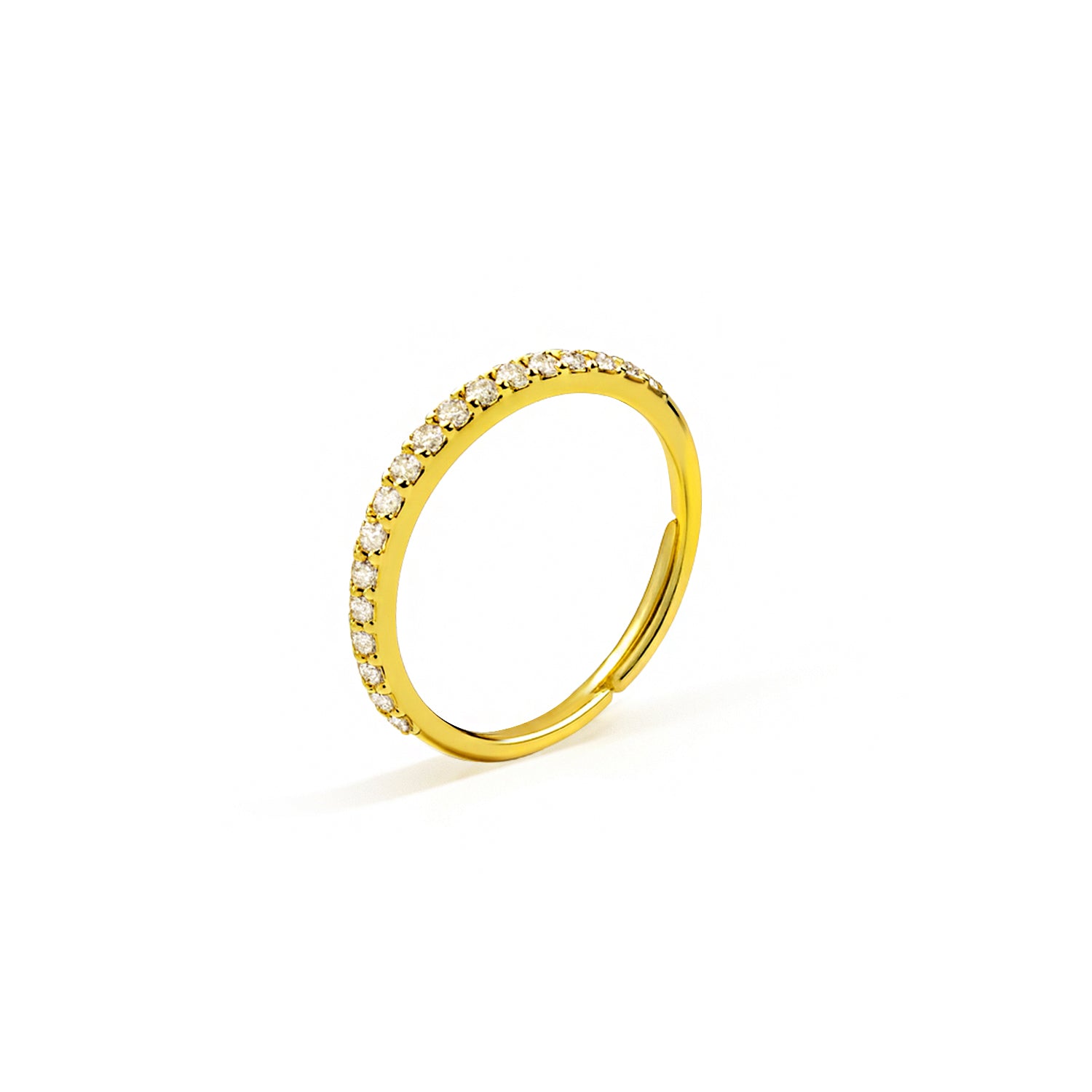 Classic White Stone Silver Ring