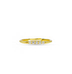 White Stone Gold Finish Adjustable Silver Ring
