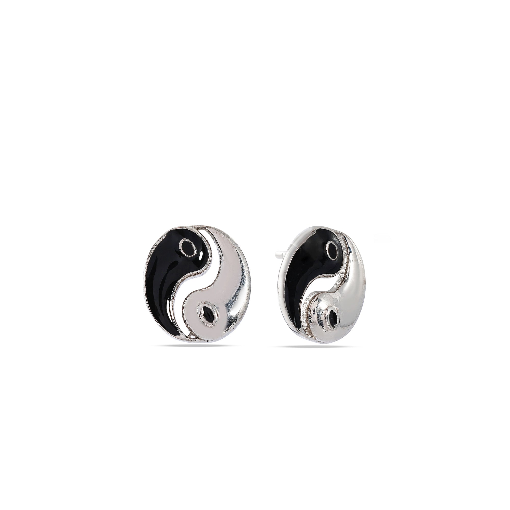 Yin-Yang 925 Silver Stud Earrings