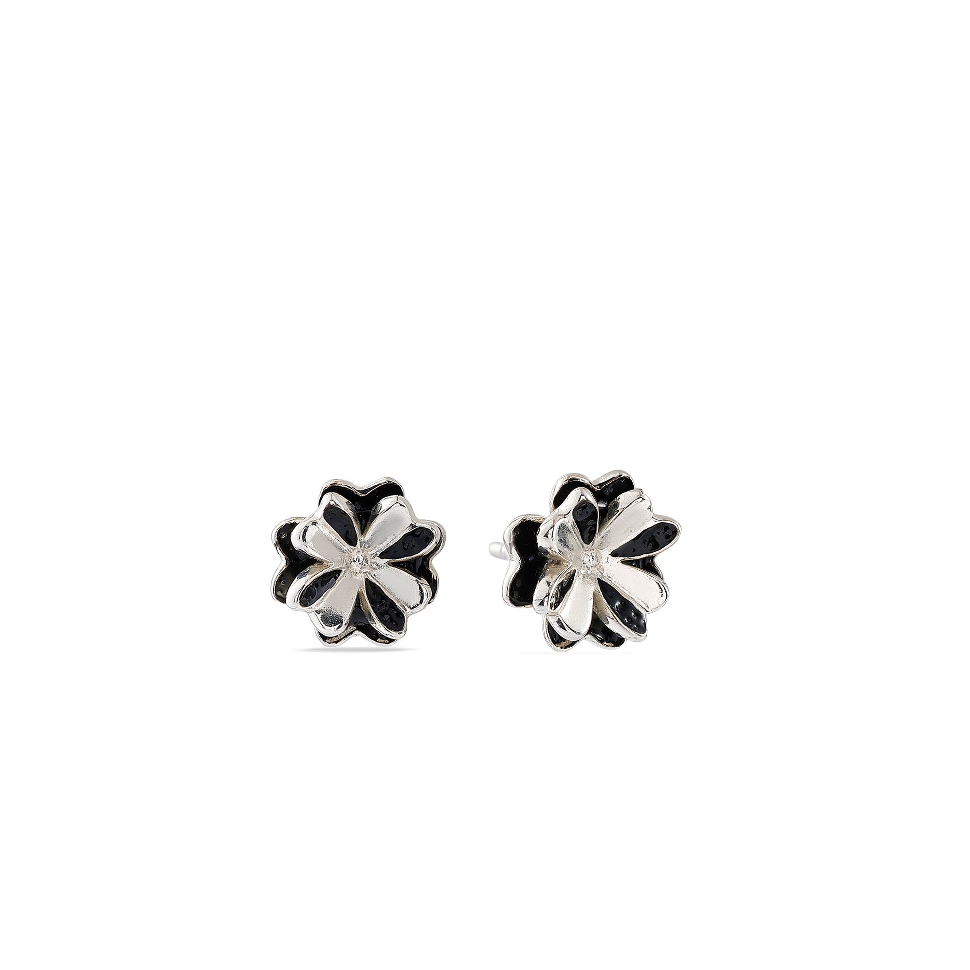Lucky Four Leaf Clover Studs Earrings - 925 Silver (Gold Plated)
