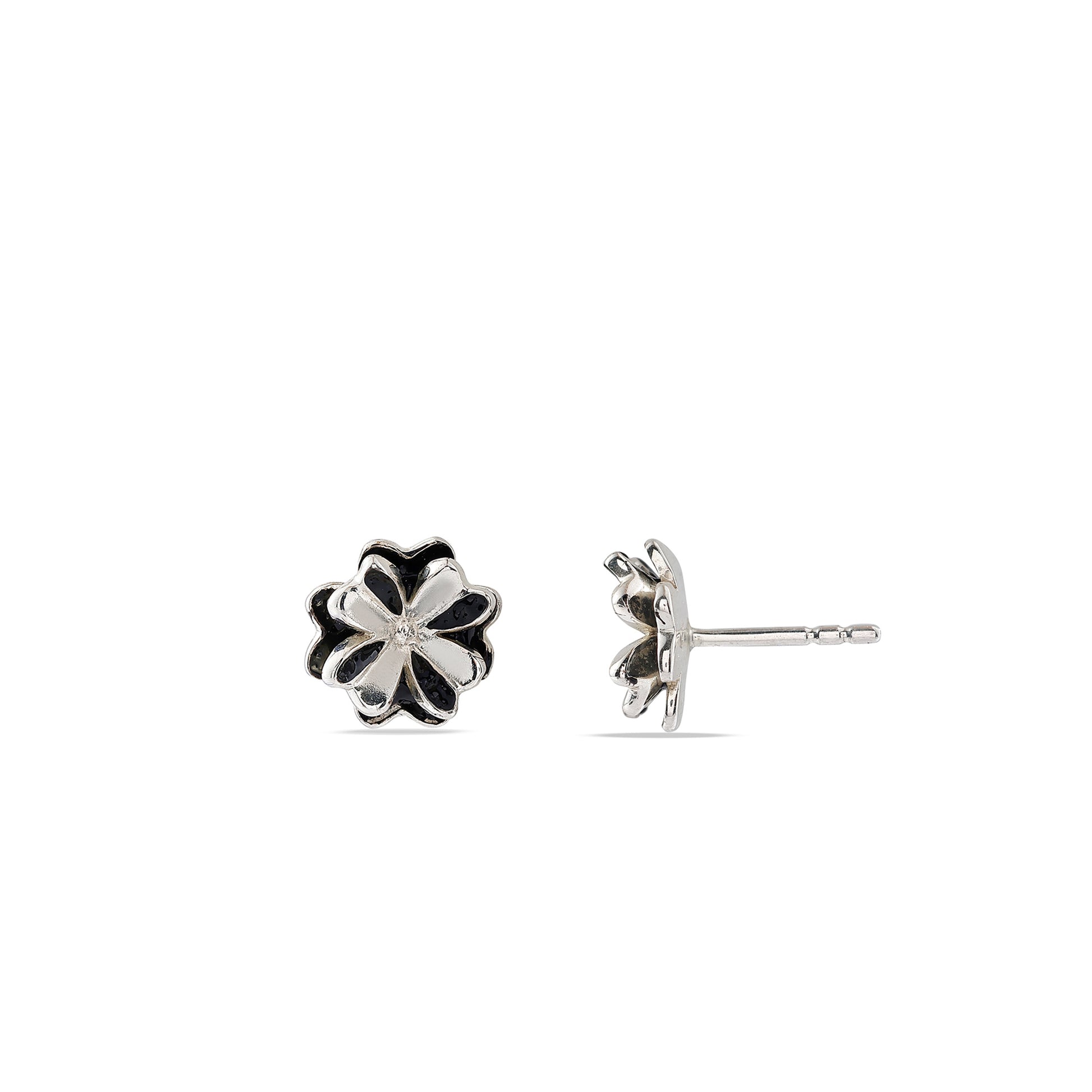 Lucky Four Leaf Clover Studs Earrings - 925 Silver (Gold Plated)