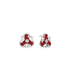 Vintage Style Red Baroque 925 Earrings | Crystal Center