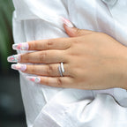 Enamel 925 Silver Band Ring