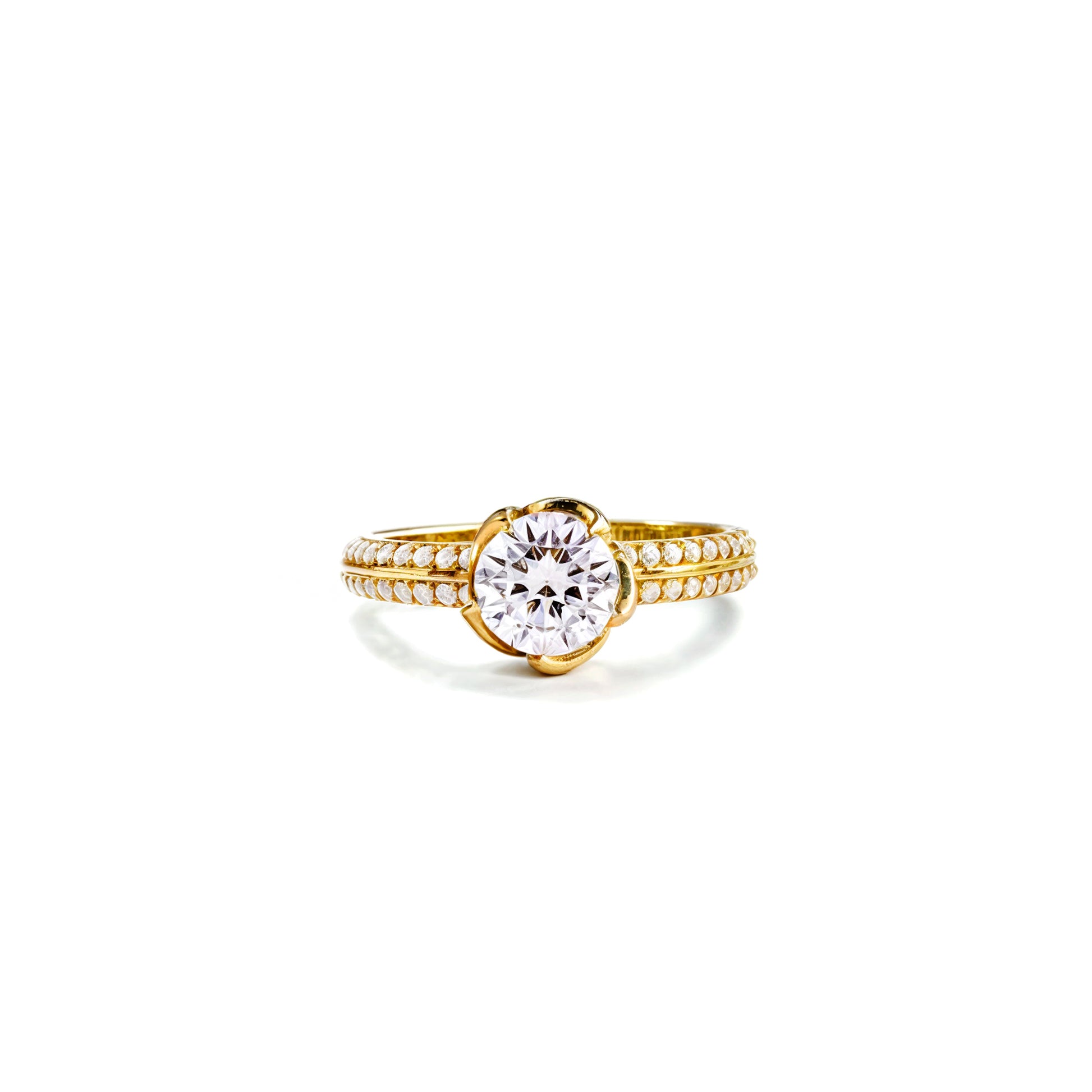 Silver Classic Engagement Style Promise Ring