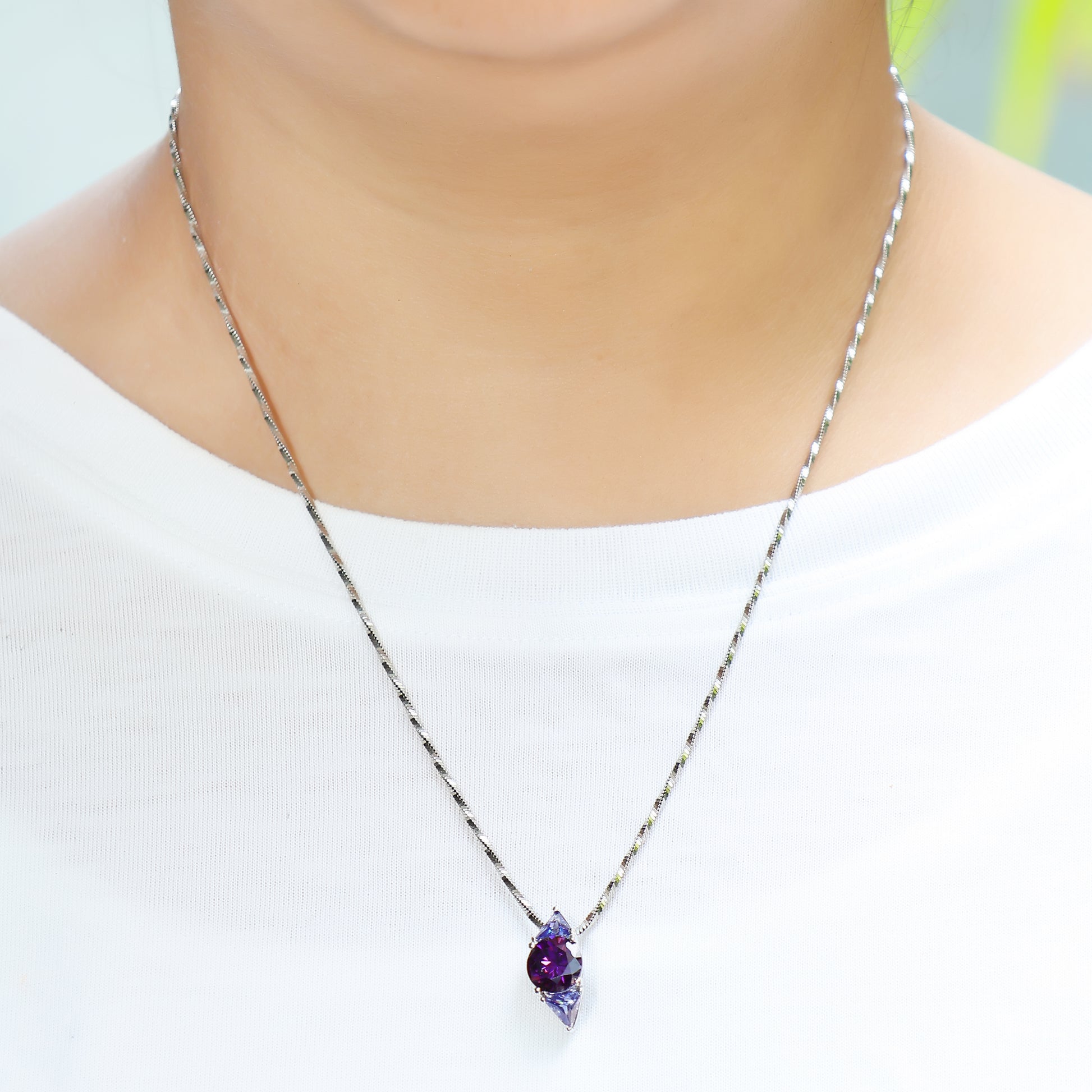 Amethyst 925 Silver Pendant Charm