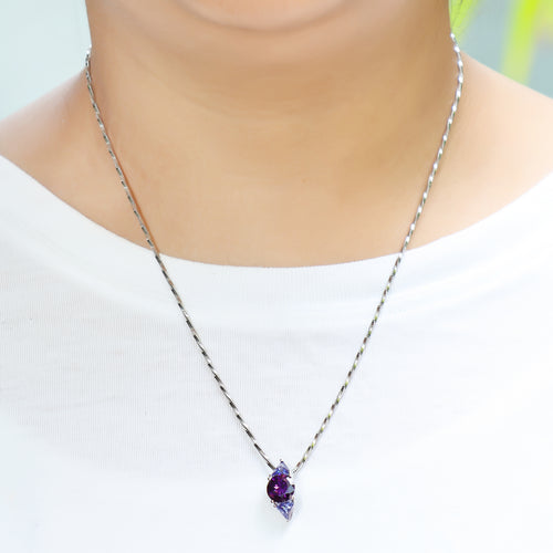 Amethyst 925 Silver Pendant Charm