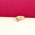 Silver Classic Engagement Style Promise Ring