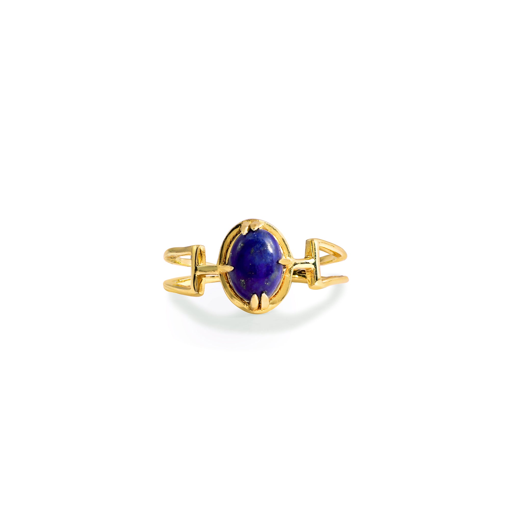 Abstract Lapis 925 Silver Ring