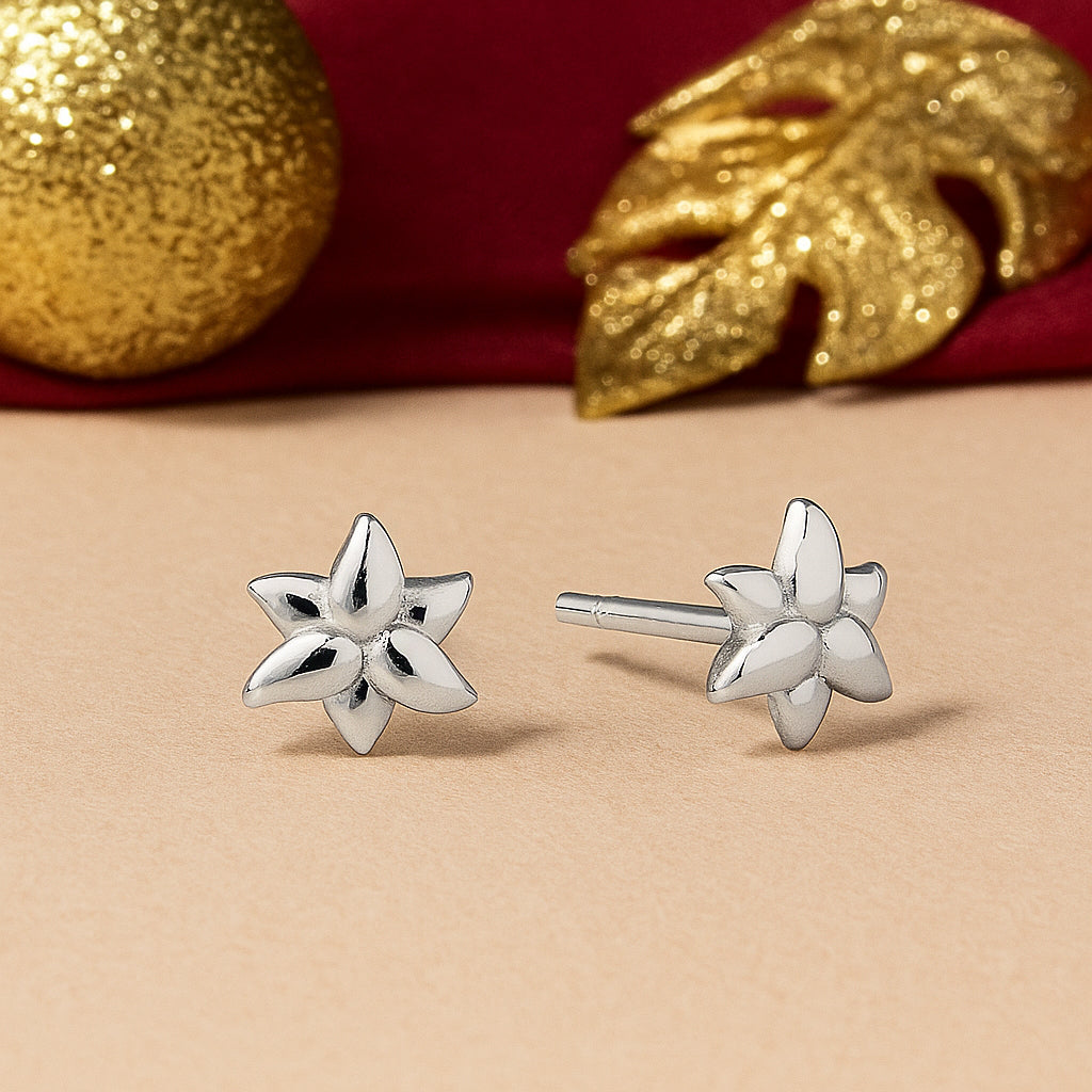 Tiny Bloom 925 Silver Studs Earrings