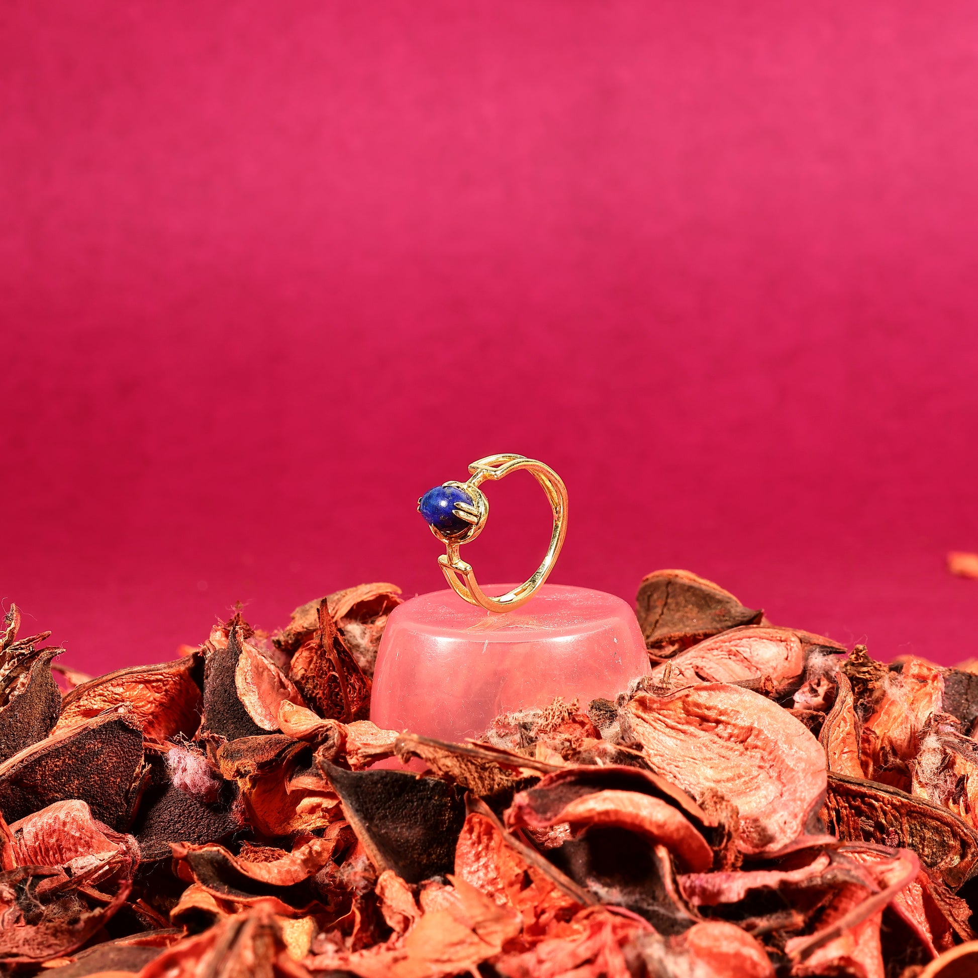 Abstract Lapis 925 Silver Ring