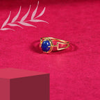 Abstract Lapis 925 Silver Ring
