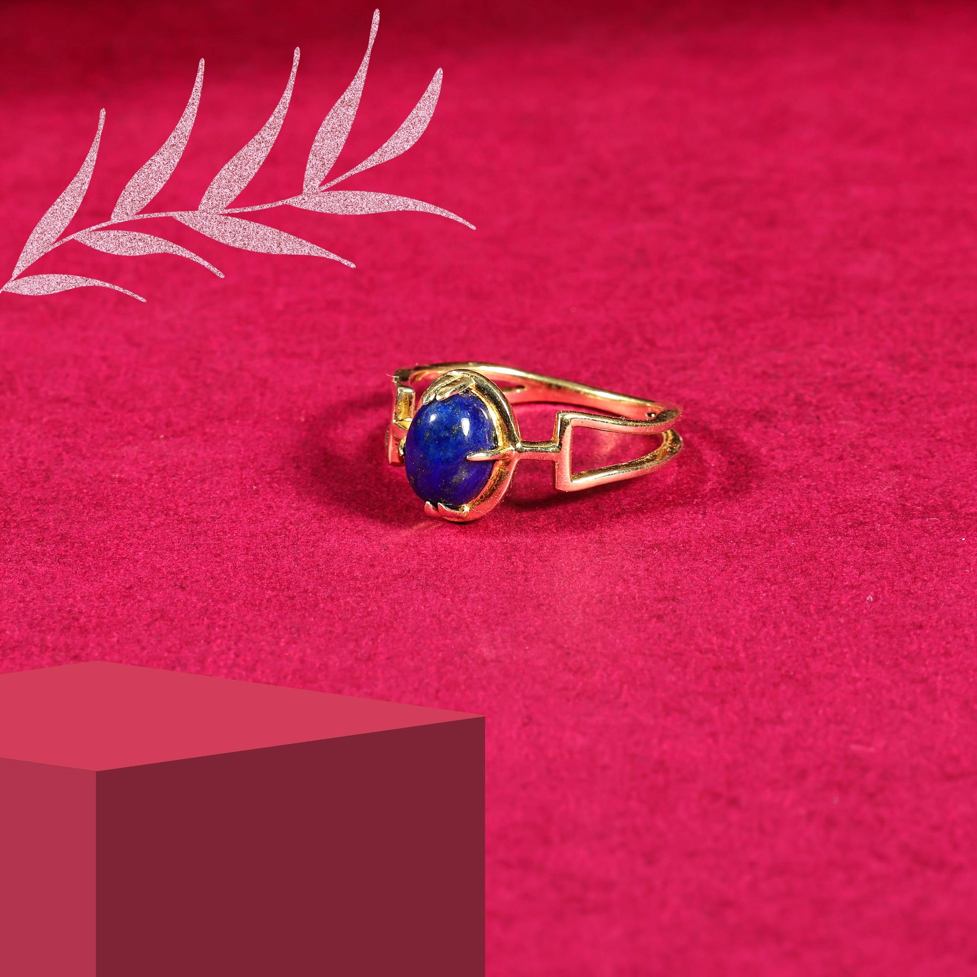 Abstract Lapis 925 Silver Ring