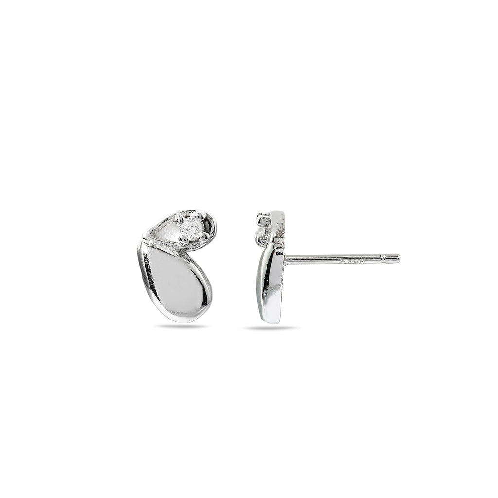 Heart Sparkle 925 Silver Studs Earrings