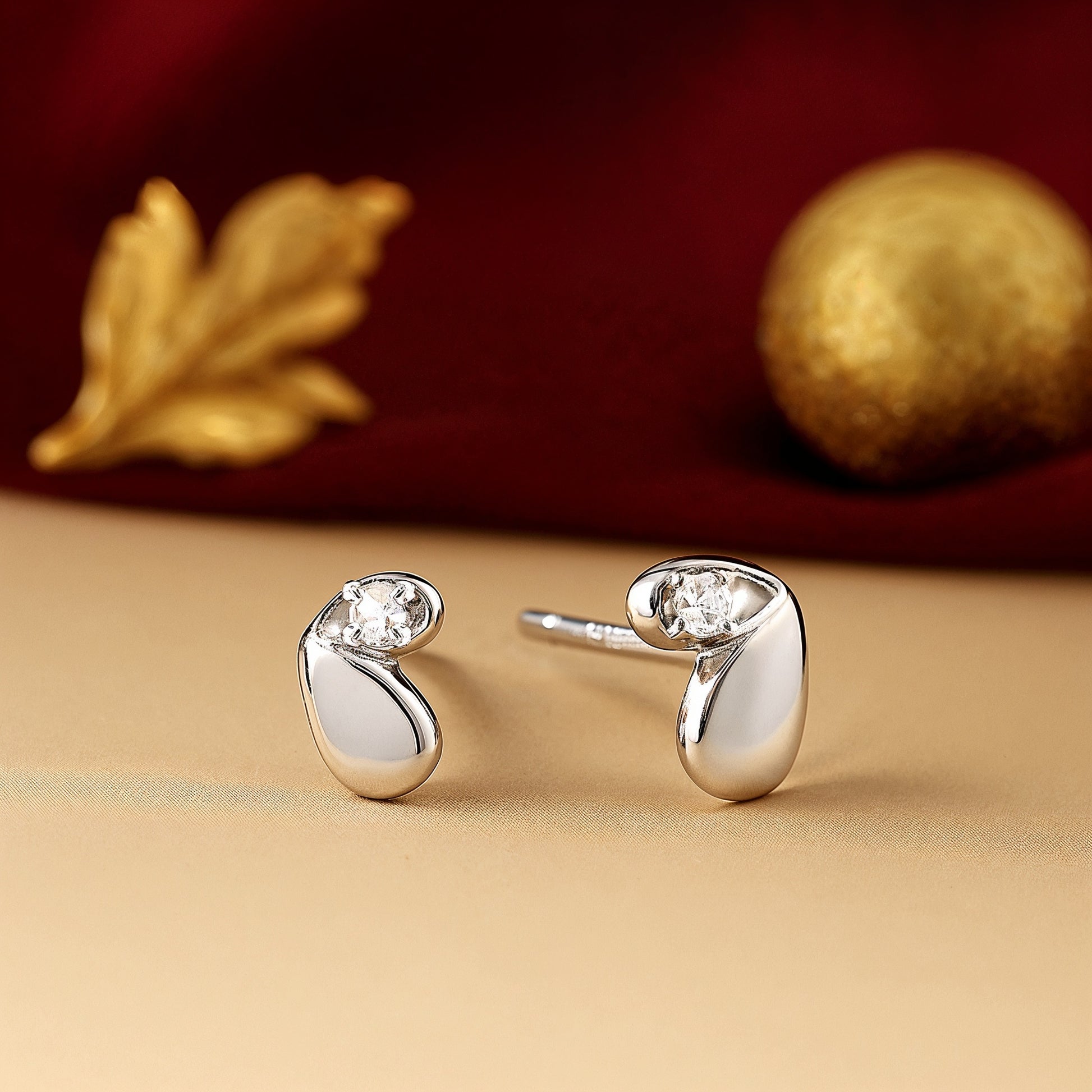 Heart Sparkle 925 Silver Studs Earrings