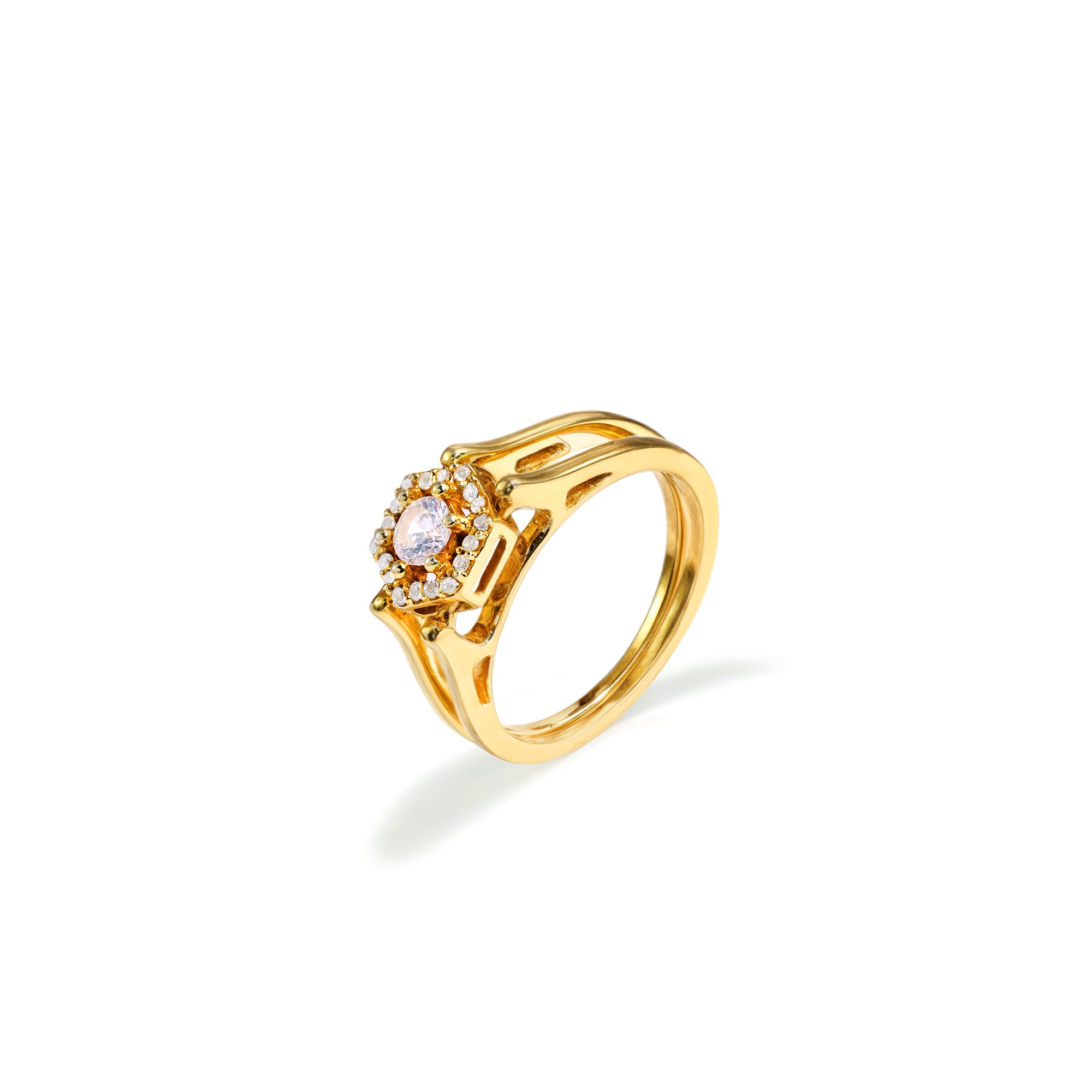 925 Silver Halo Band Ring