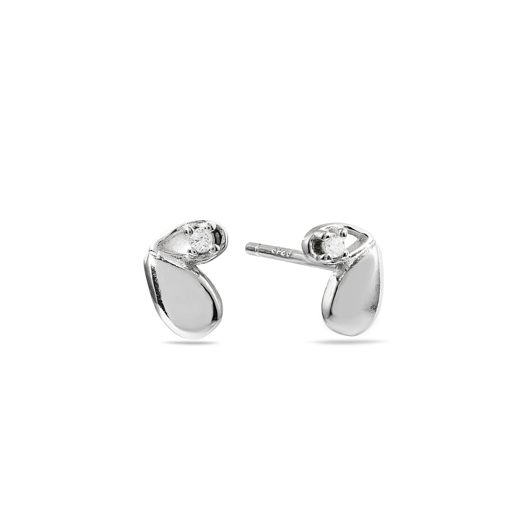 Heart Sparkle 925 Silver Studs Earrings