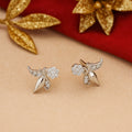 Crystal Pave Butterfly Studs - 925 Sterling Silver