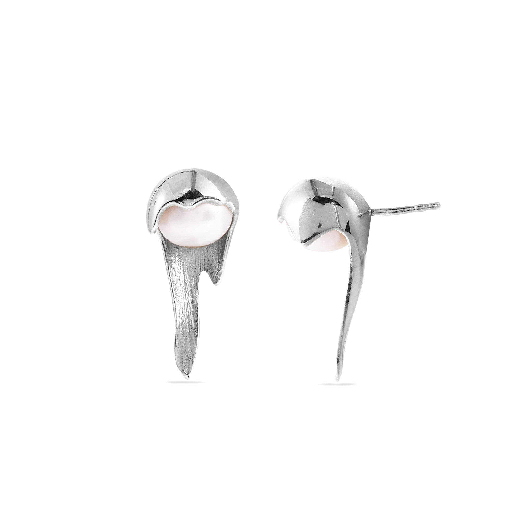 Melted Gold Drip Studs Earrings - 925 Silver (Gold Plated)