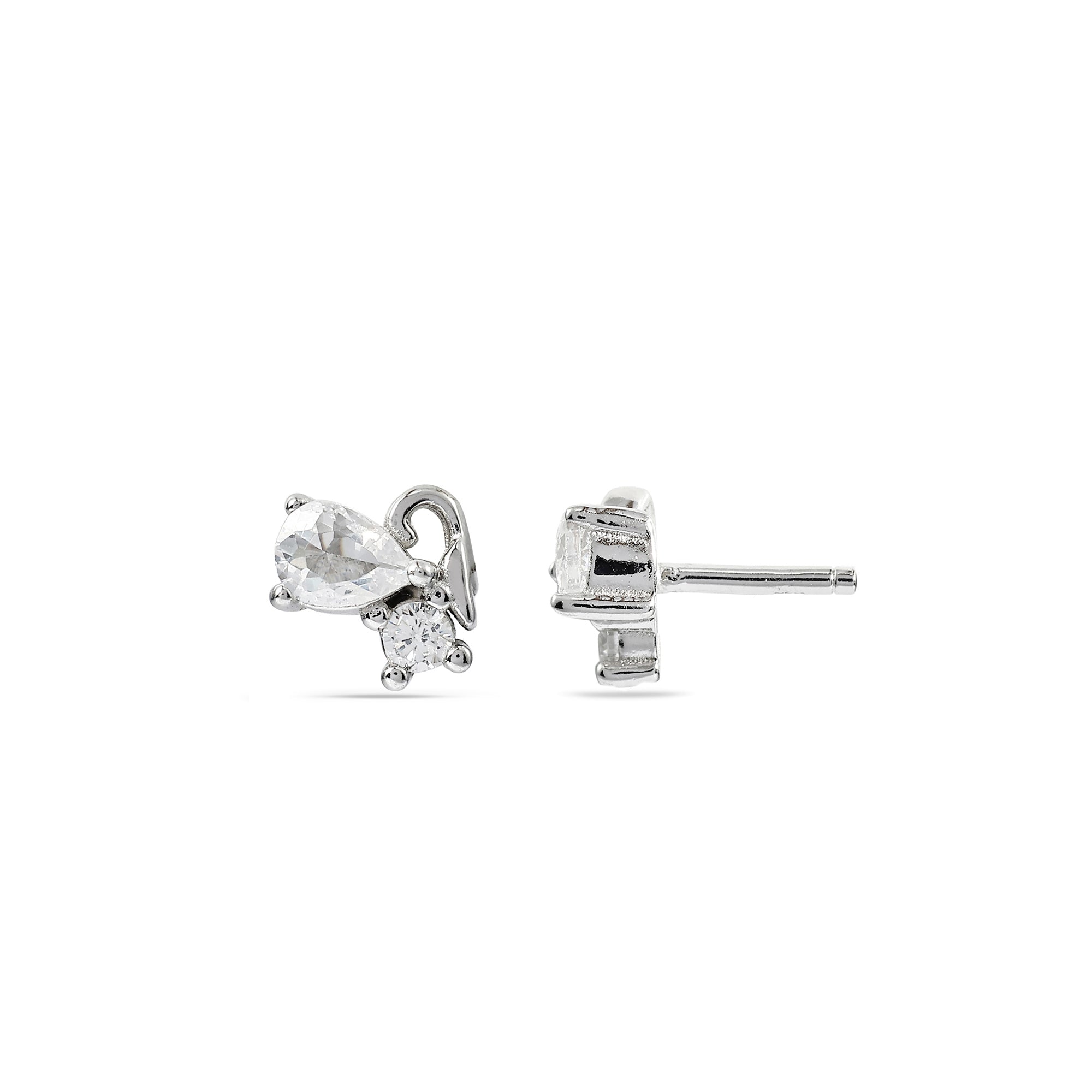 Minimalist Teardrop Crystal Earrings | Toi et Moi Style