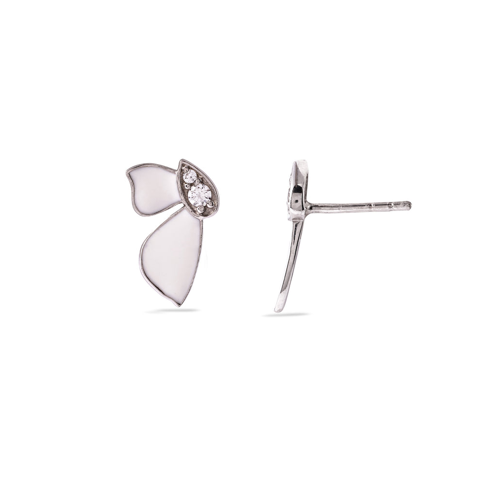 Enamel butterfly 925 Silver Earring