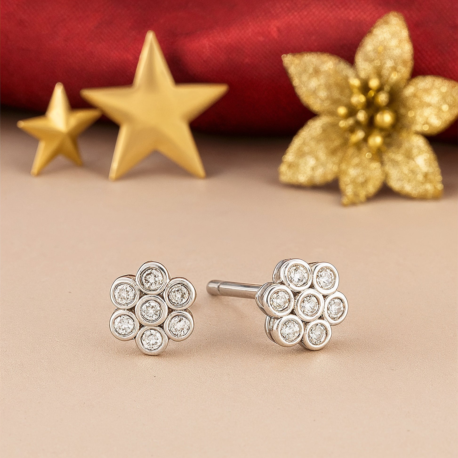 Mini Flower 925 Silver Studs Earrings