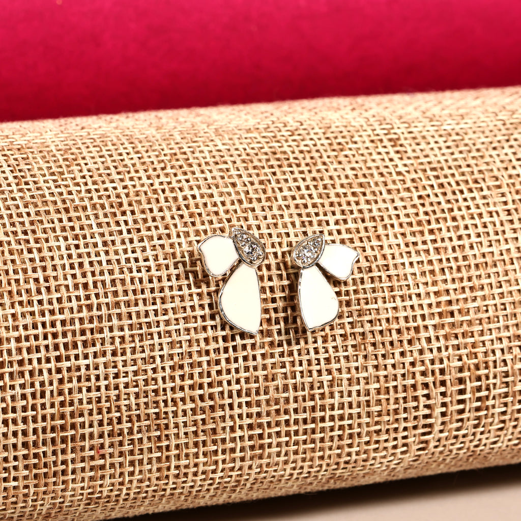 Enamel butterfly 925 Silver Earring