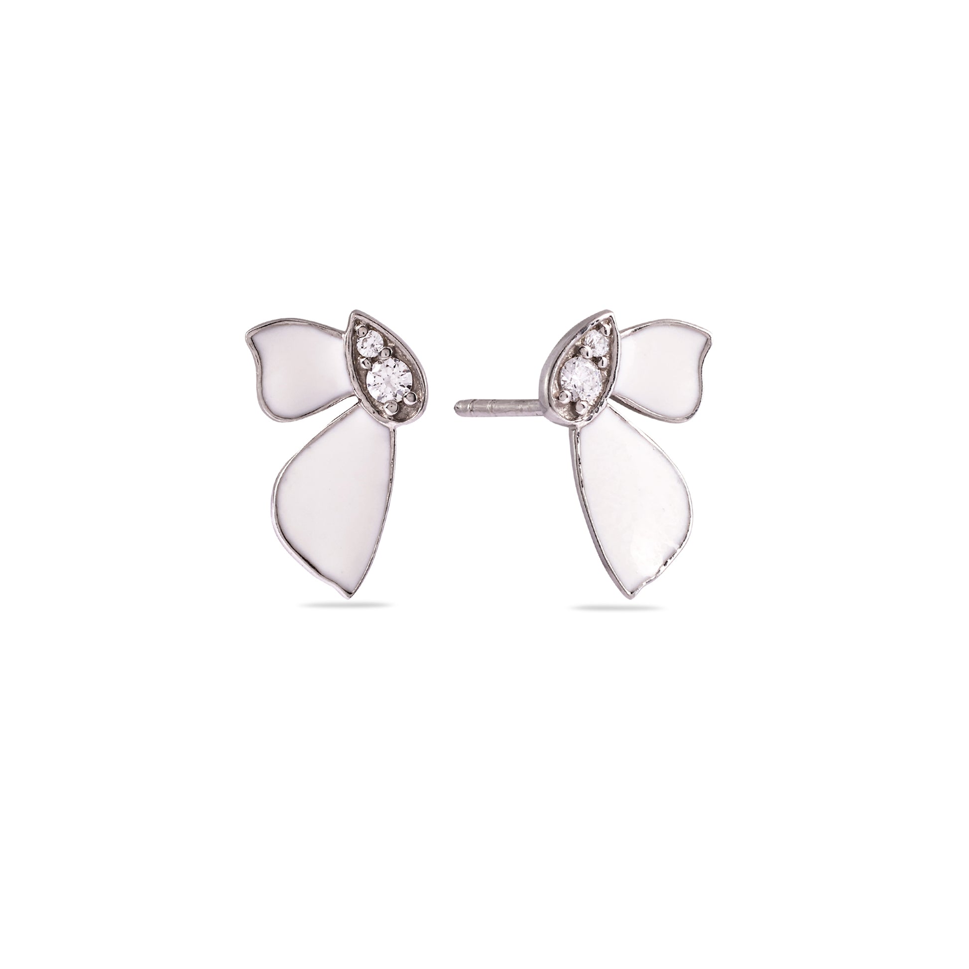 Enamel butterfly 925 Silver Earring