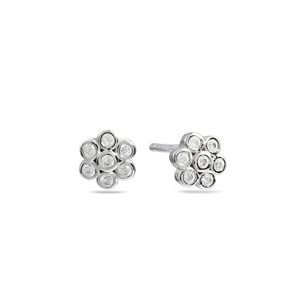 Mini Flower 925 Silver Studs Earrings