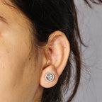Trendy Solitaire 925 Silver Earring