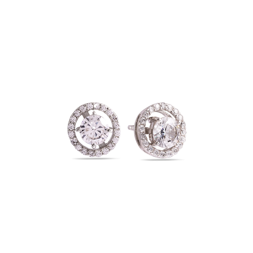 Trendy Solitaire 925 Silver Earring