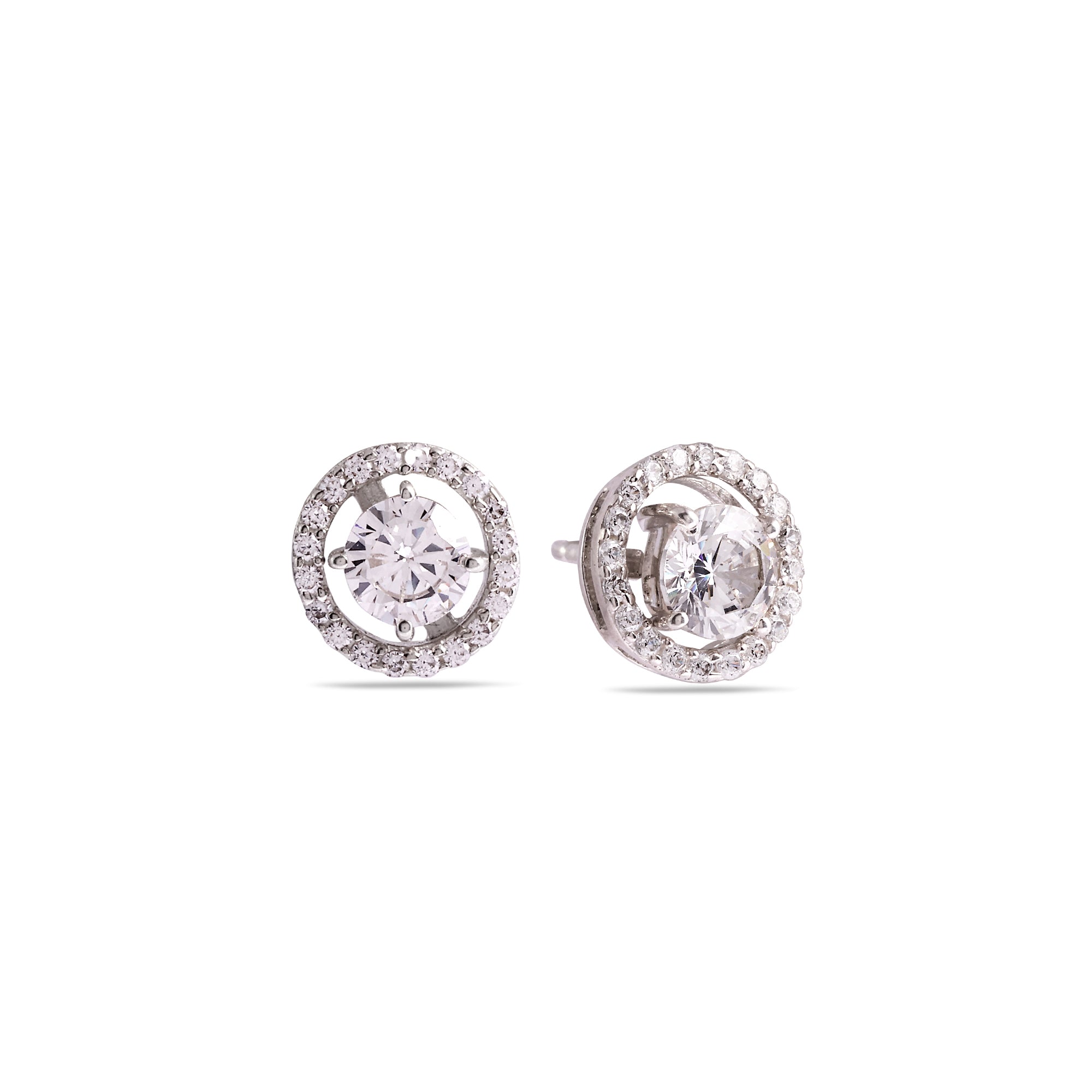 Trendy Solitaire 925 Silver Earring