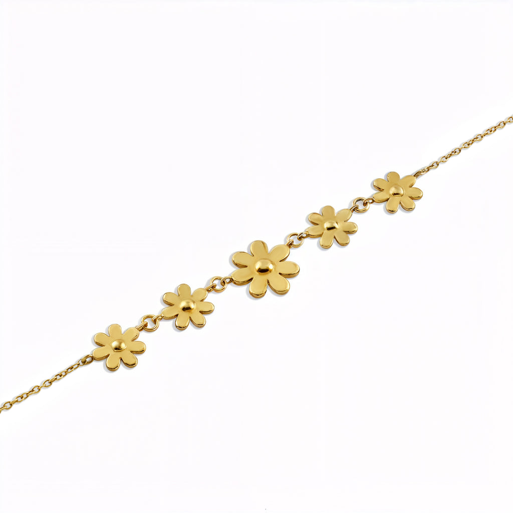 925 Silver Daisy Flower Bracelet