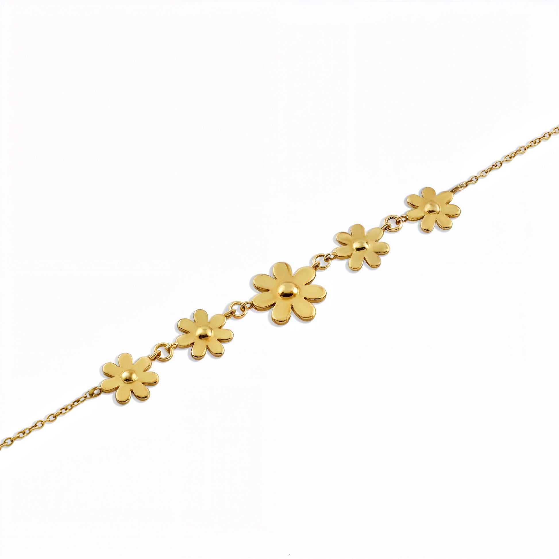 925 Silver Daisy Flower Bracelet