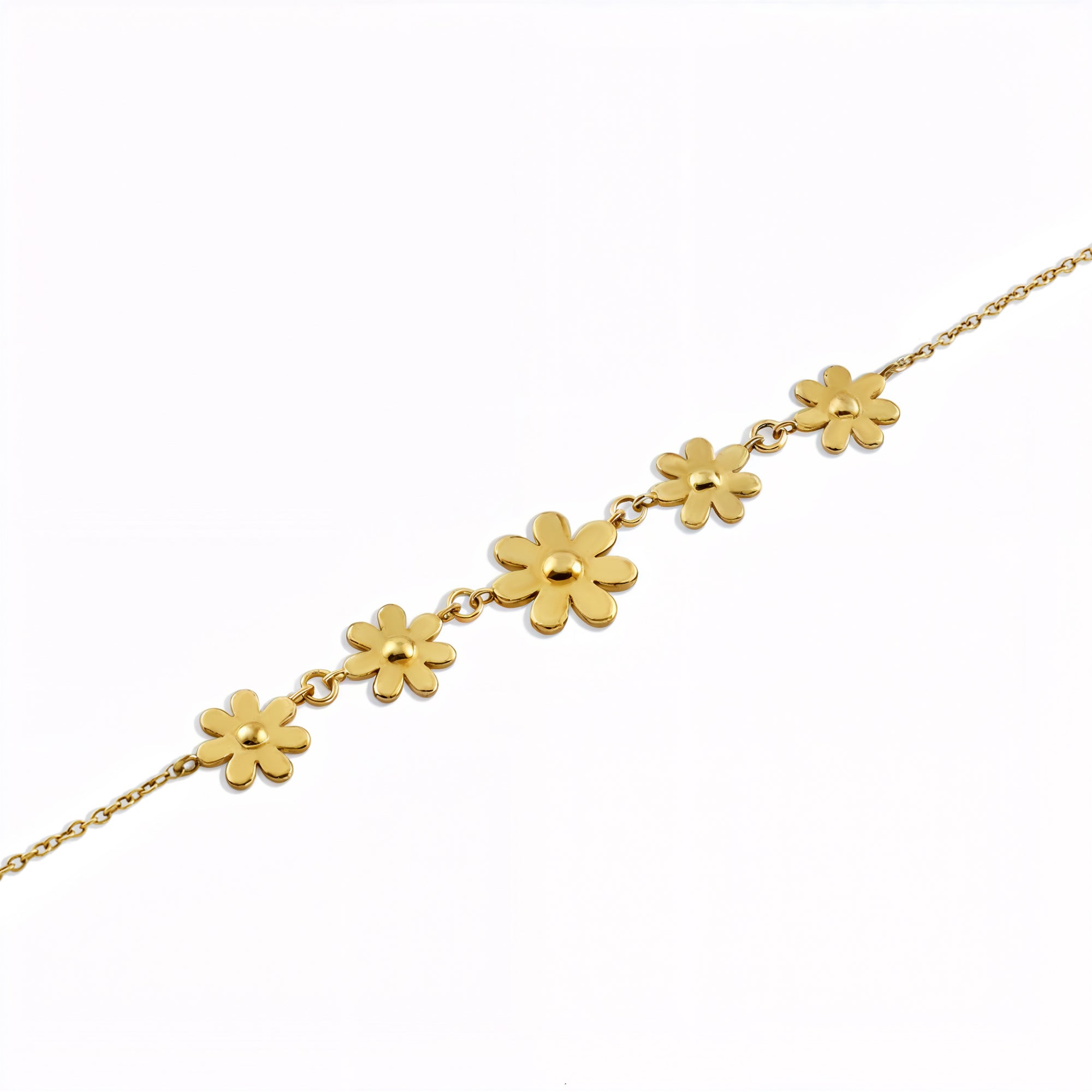 925 Silver Daisy Flower Bracelet
