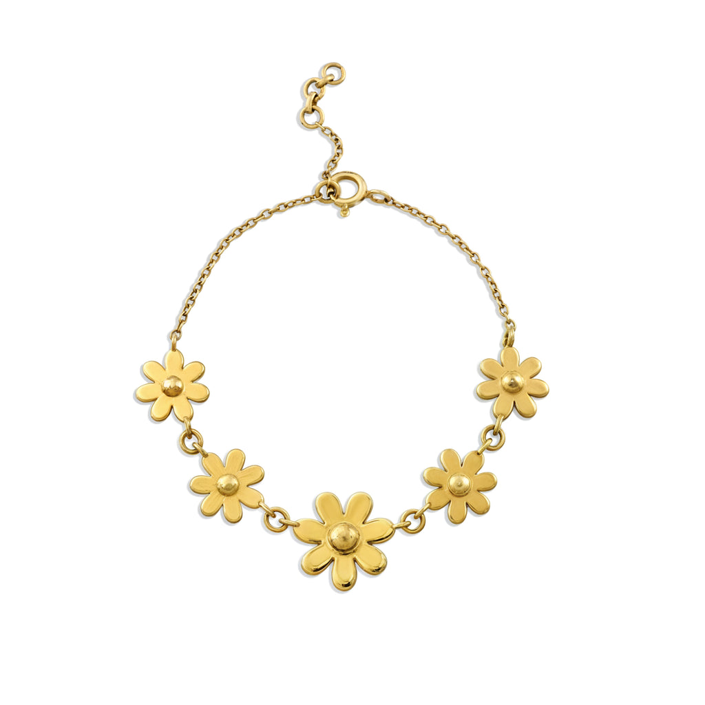 925 Silver Daisy Flower Bracelet