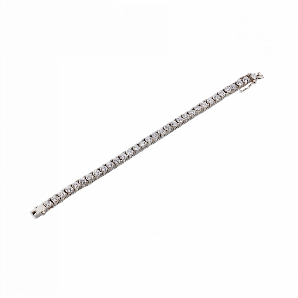 Classic Silver Round Cut Tennis Bracelet - 925 Sterling Silver