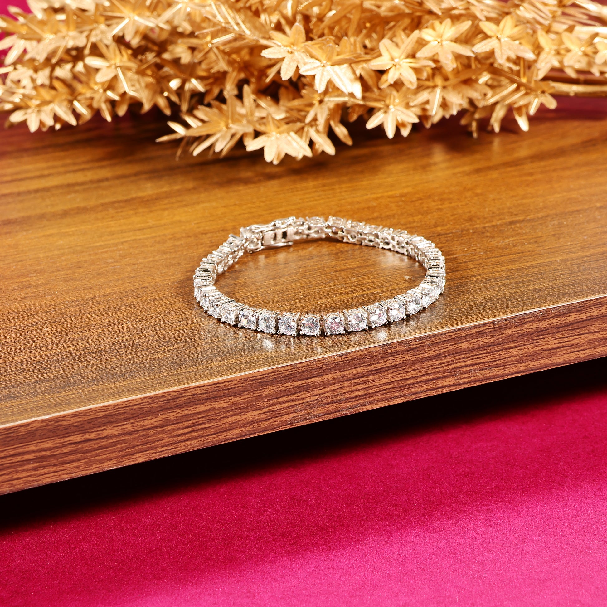 Classic Silver Round Cut Tennis Bracelet - 925 Sterling Silver