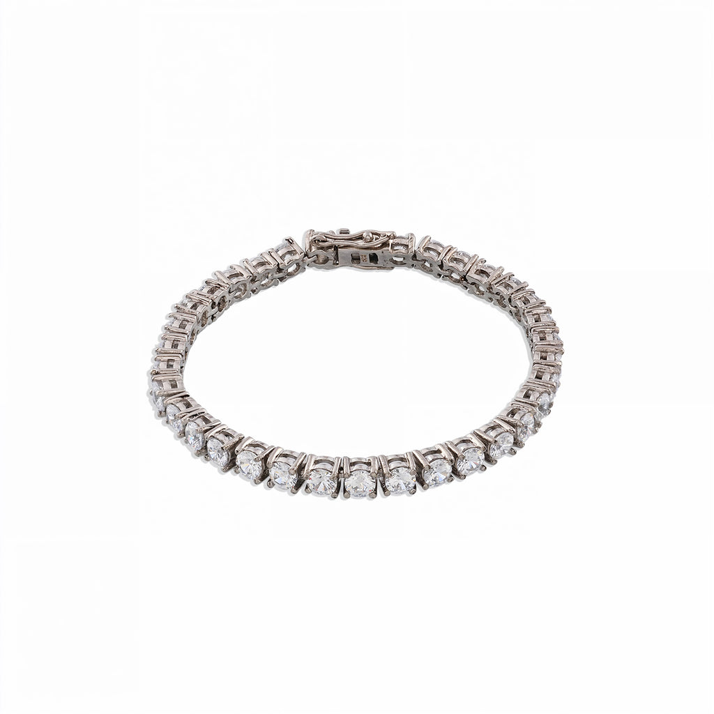 Classic Silver Round Cut Tennis Bracelet - 925 Sterling Silver