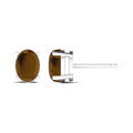 Smoky Quartz 925 Silver Studs Earrings