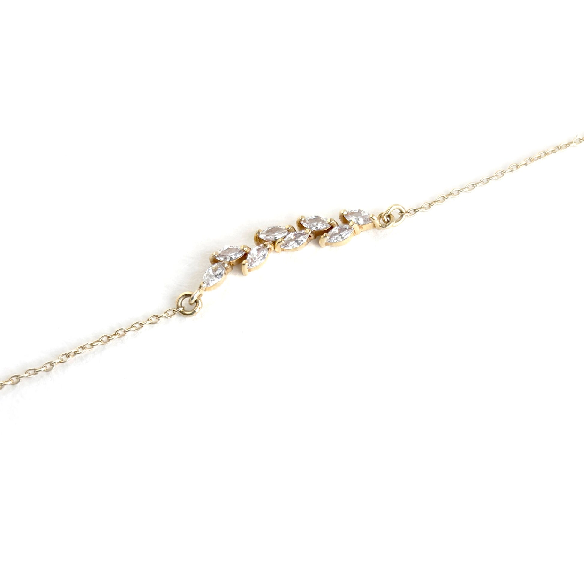 925 Silver Marquise Leaf Bracelet