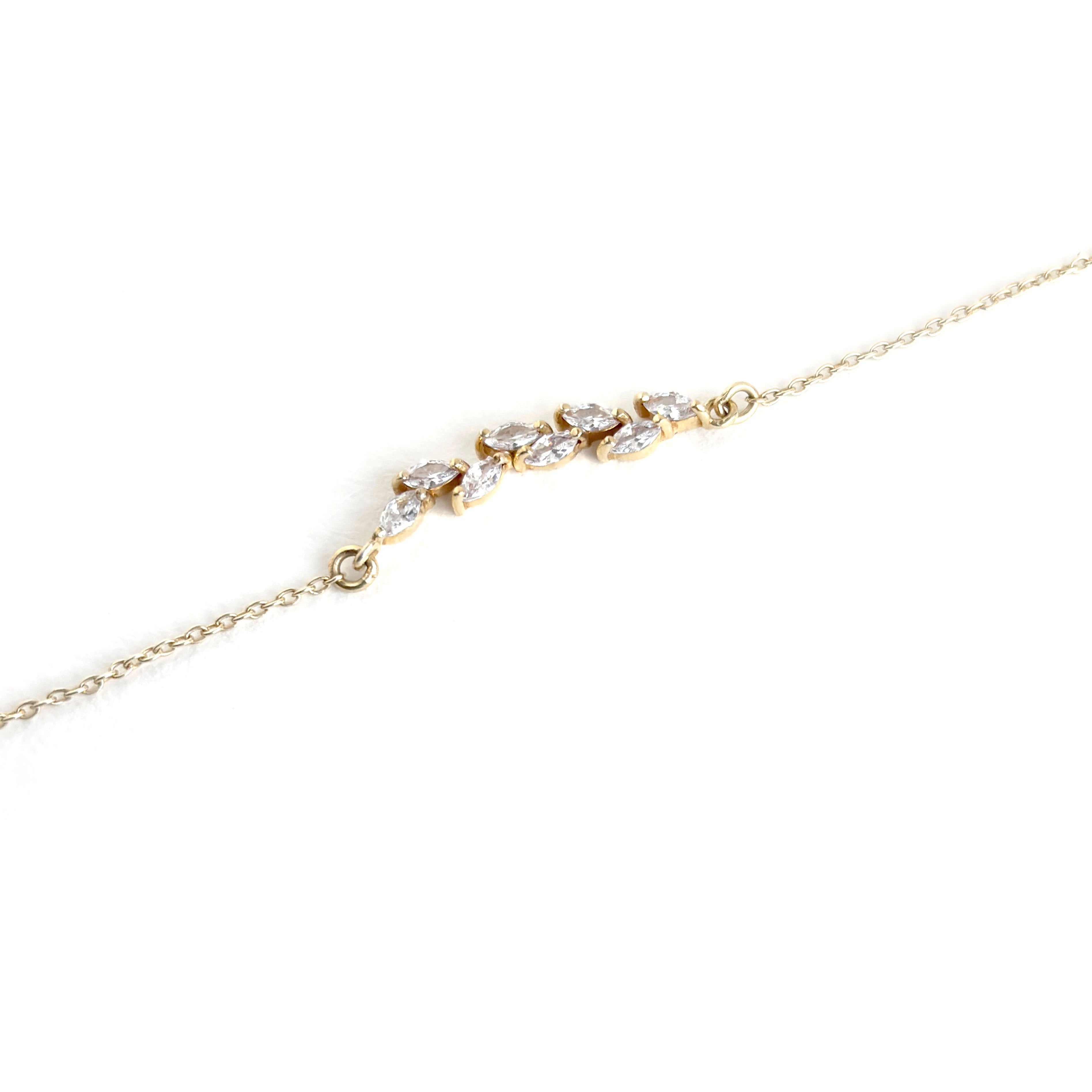 925 Silver Marquise Leaf Bracelet