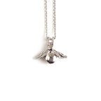 Sterling Silver 3D Bumblebee Pendant Necklace