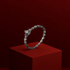 Stone Studded 925 Silver Band Ring