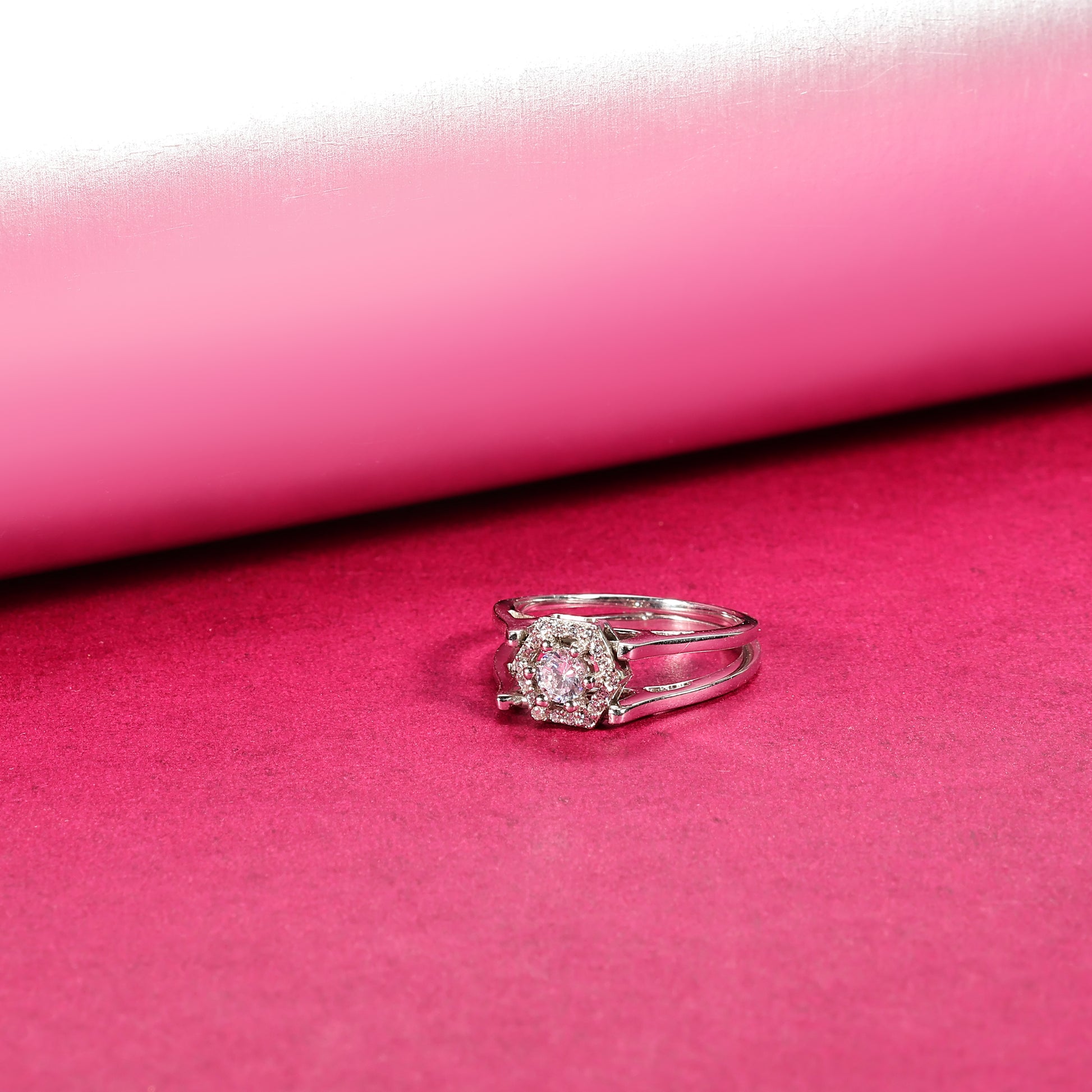 925 Silver Halo Band Ring