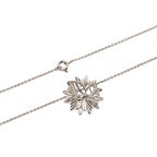 Butterfly on Flower Pendant - 925 Sterling Silver