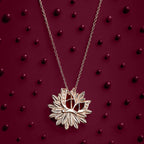 Butterfly on Flower Pendant - 925 Sterling Silver
