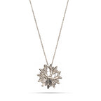 Butterfly on Flower Pendant - 925 Sterling Silver
